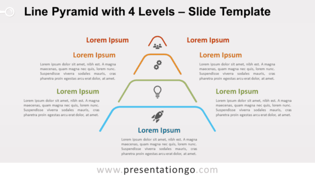 Line Pyramid 4 Levels for PowerPoint and Google Slides Free Line Pyramid 4 Levels for PowerPoint and Google Slides
