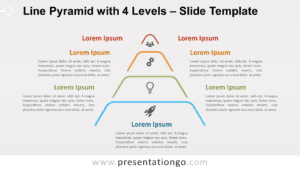Free Line Pyramid 4 Levels for PowerPoint and Google Slides