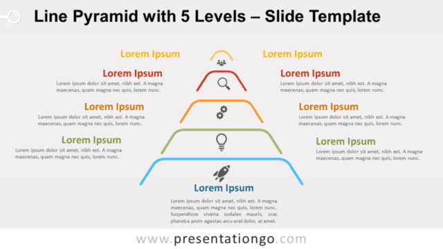 Line Pyramid 5 Levels for PowerPoint and Google Slides Free Line Pyramid 5 Levels for PowerPoint and Google Slides