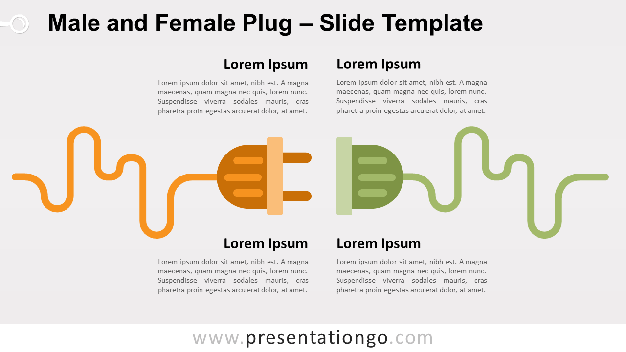 Free Male Female Plug for PowerPoint and Google Slides