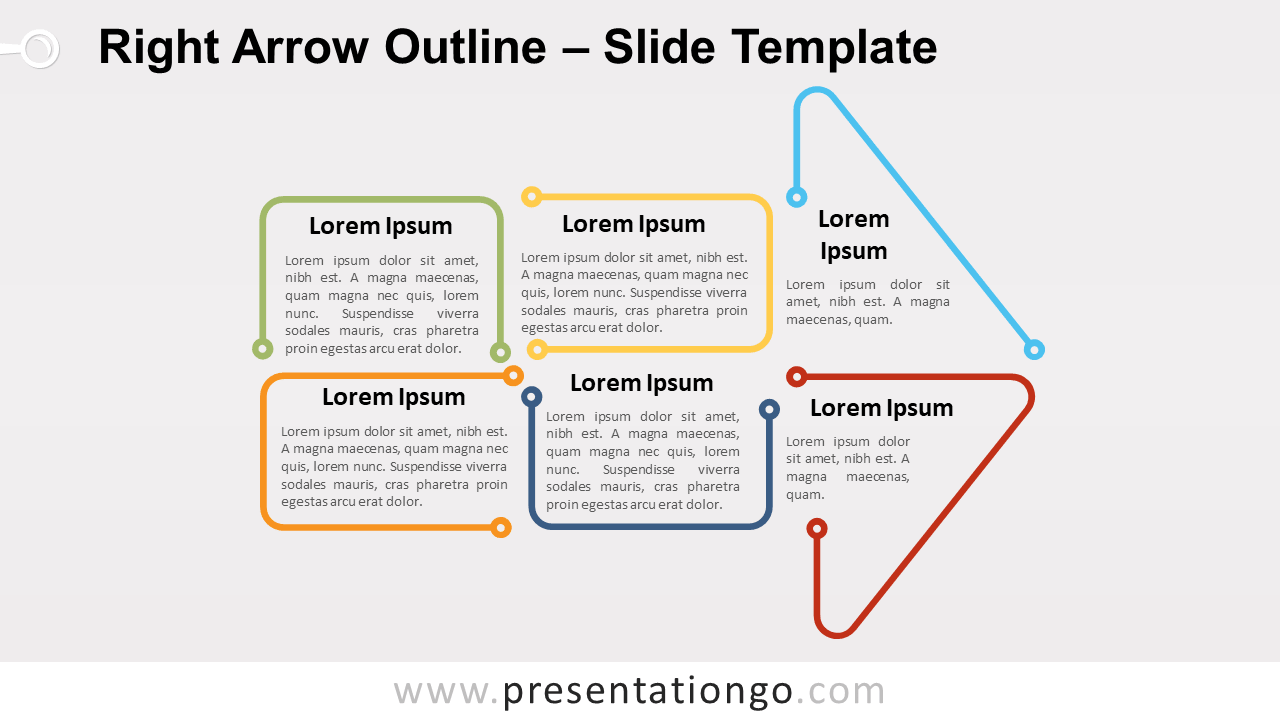 Free Right Arrow Outline for PowerPoint and Google Slides