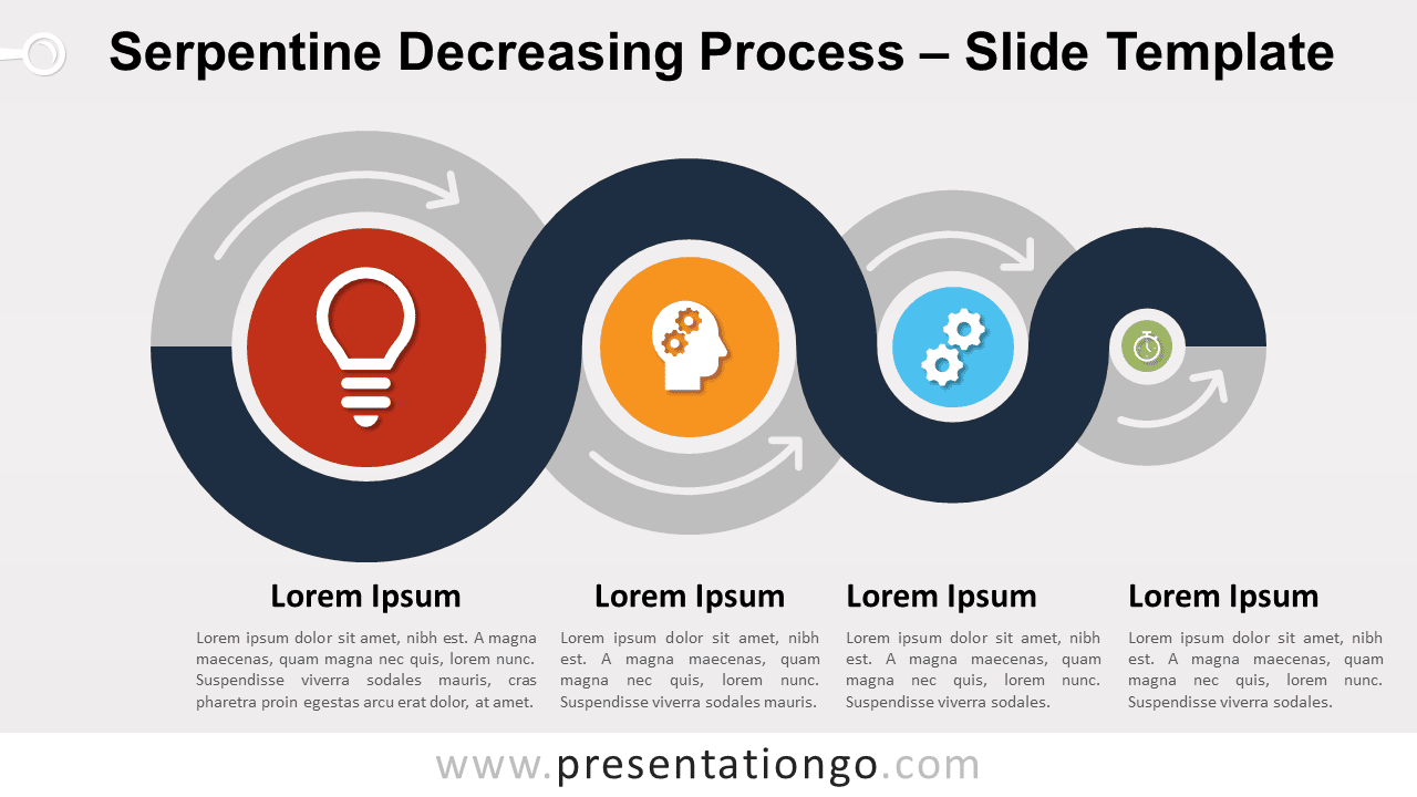 Free Serpentine Decreasing Process for PowerPoint and Google Slides
