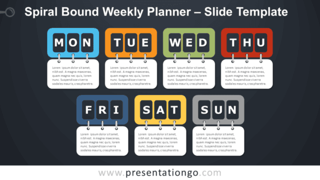 Spiral Bound Weekly Planning Infographic for PowerPoint and Google-Slides Free Spiral Bound Weekly Planning Infographic for PowerPoint and Google-Slides