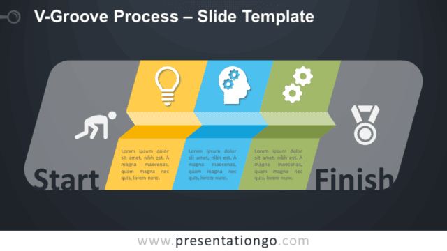 Free V-Groove Process Infographic for PowerPoint and Google Slides