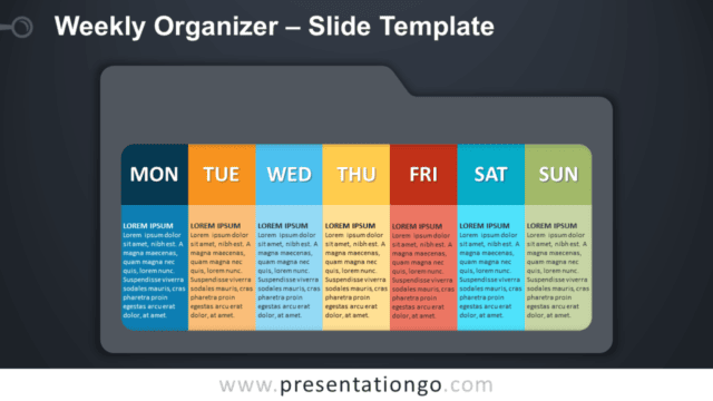Weekly Organizer Infographic for PowerPoint and Google Slides Free Weekly Organizer Infographic for PowerPoint and Google Slides