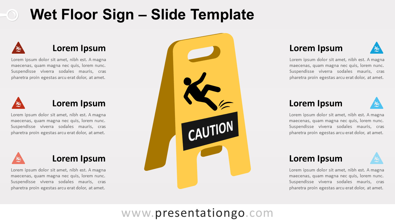 Free Wet Floor Sign for PowerPoint and Google Slides