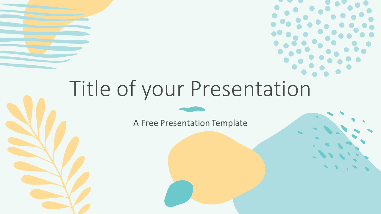 Free MEMPHIS Abstract Template for Google Slides - Cover