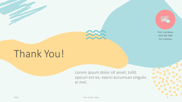 MEMPHIS Abstract Template for Google Slides - Closing Free MEMPHIS Abstract Template for Google Slides - Closing