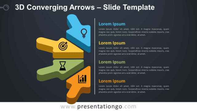 Free 3D Converging Arrows Infographic for PowerPoint and Google Slides