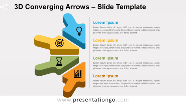 Free 3D Converging Arrows for PowerPoint and Google Slides