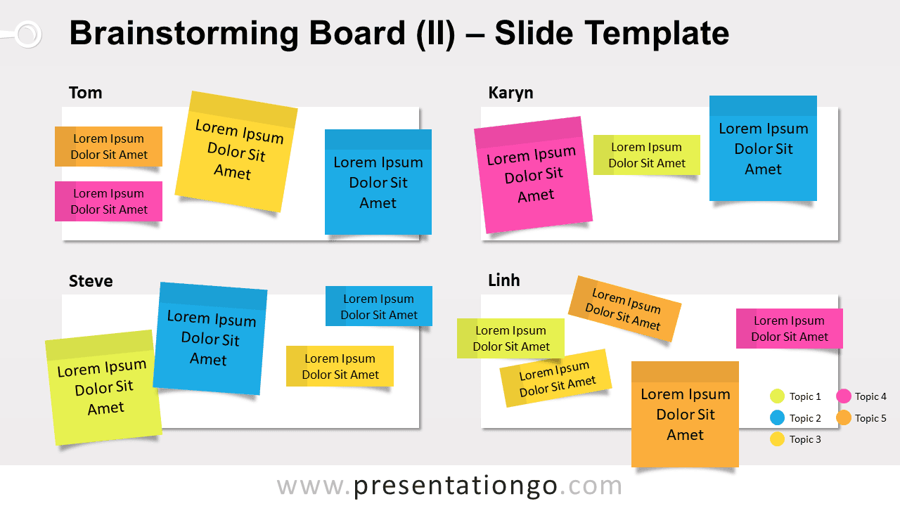 Free Brainstorming Board for PowerPoint and Google Slides
