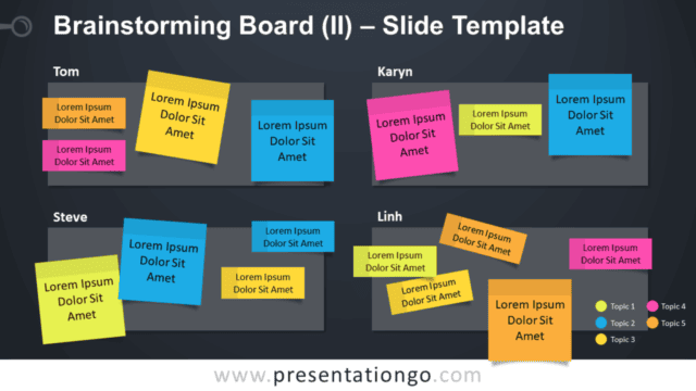 Free Brainstorming Board Table for PowerPoint and Google Slides
