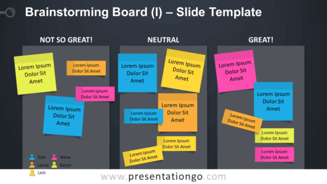 Free Brainstorming Board Table for PowerPoint and GoogleSlides