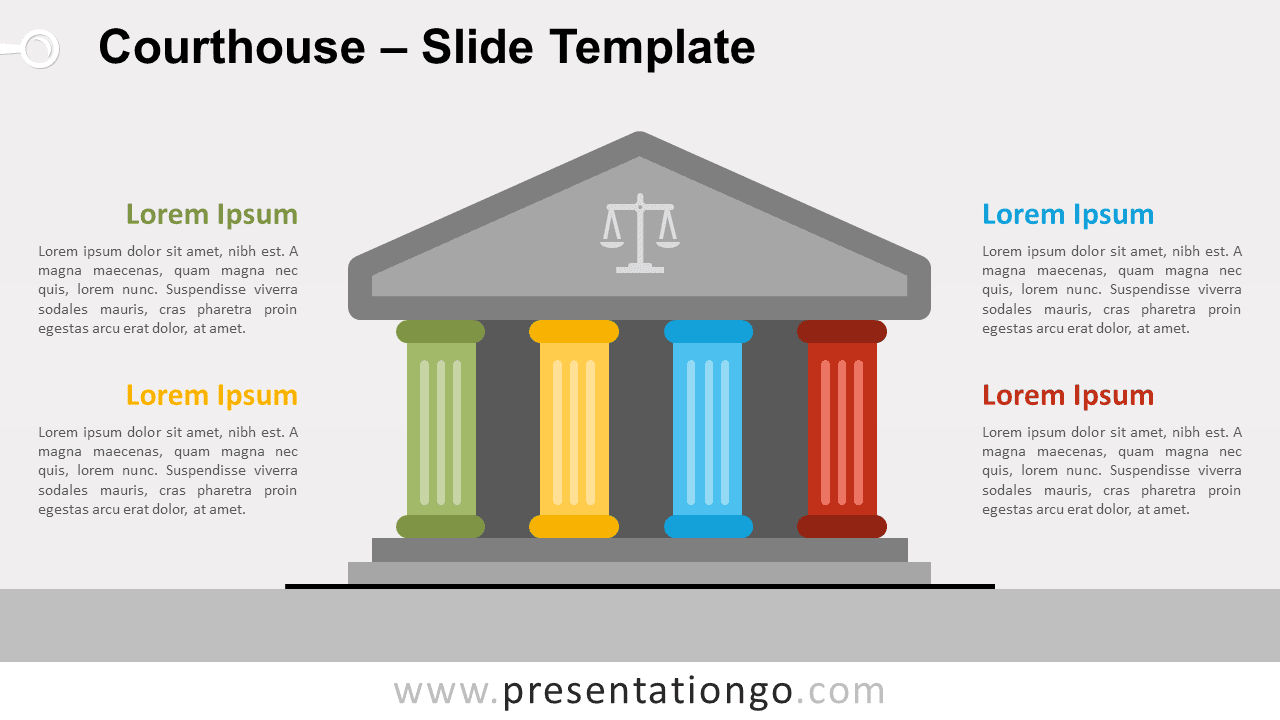 Free Courthouse Infographic for PowerPoint and Google Slides