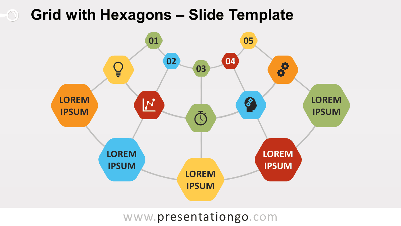 Free Grid with Hexagons for PowerPoint and Google Slides