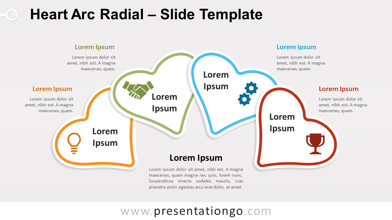 Free Heart Arc Radial for PowerPoint and Google Slides