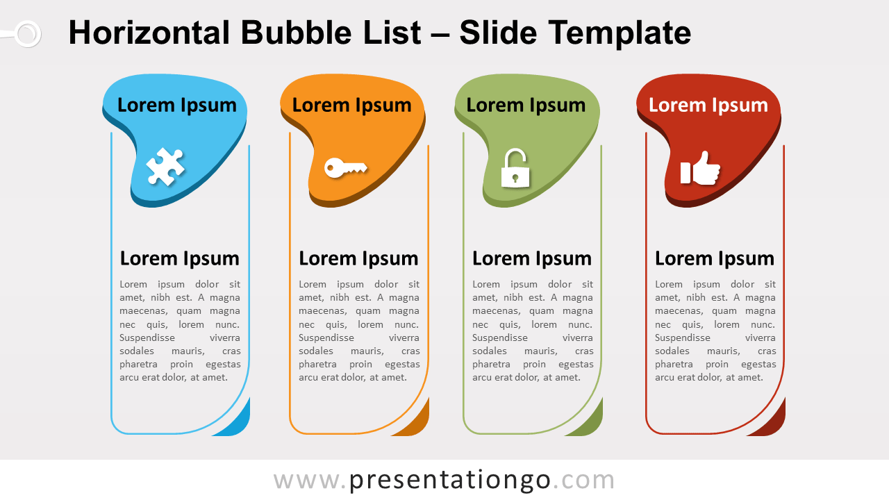 Free Horizontal Bubble List for PowerPoint and Google Slides