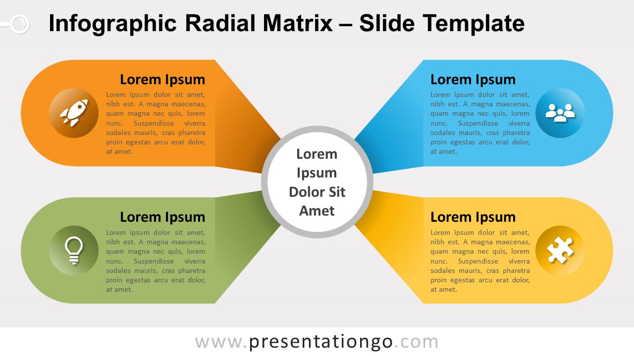 Free Infographic Radial Matrix Chart for PowerPoint and Google Slides