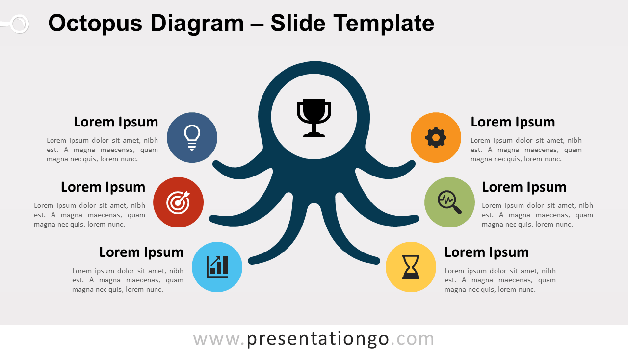 Free Octopus Diagram Infographic for PowerPoint and Google Slides