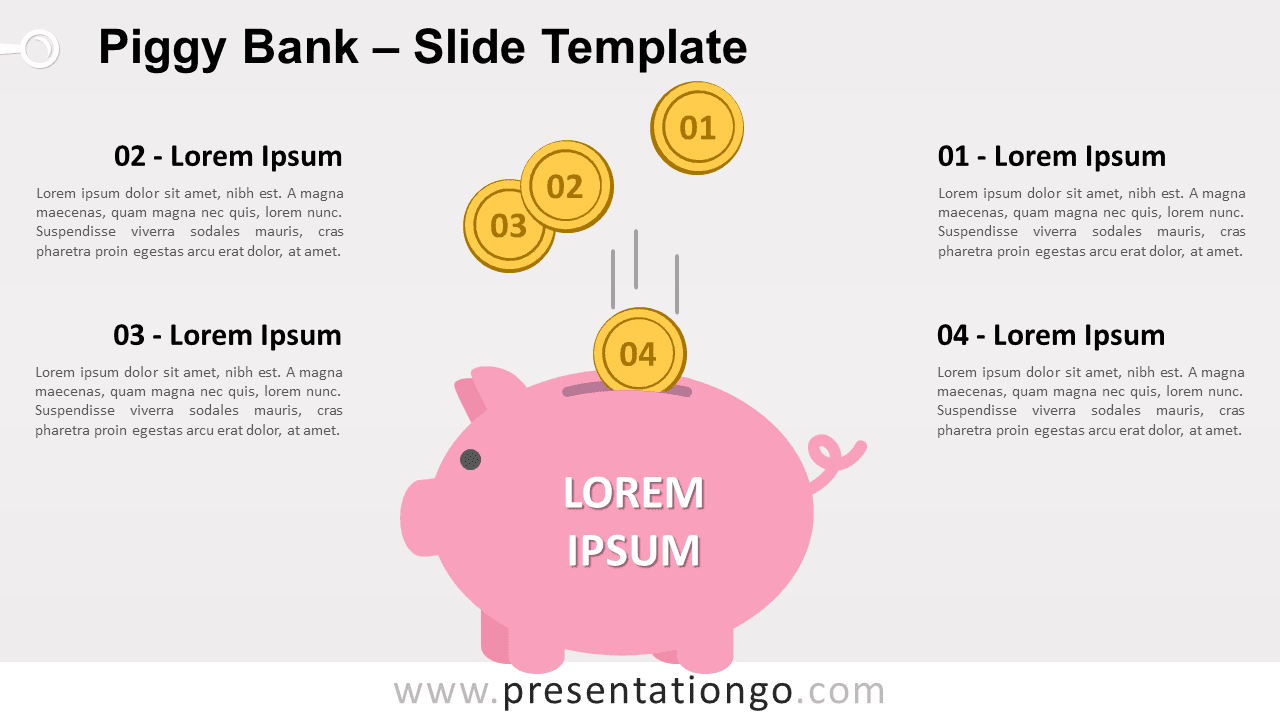 Free Piggy Bank for PowerPoint and Google Slides