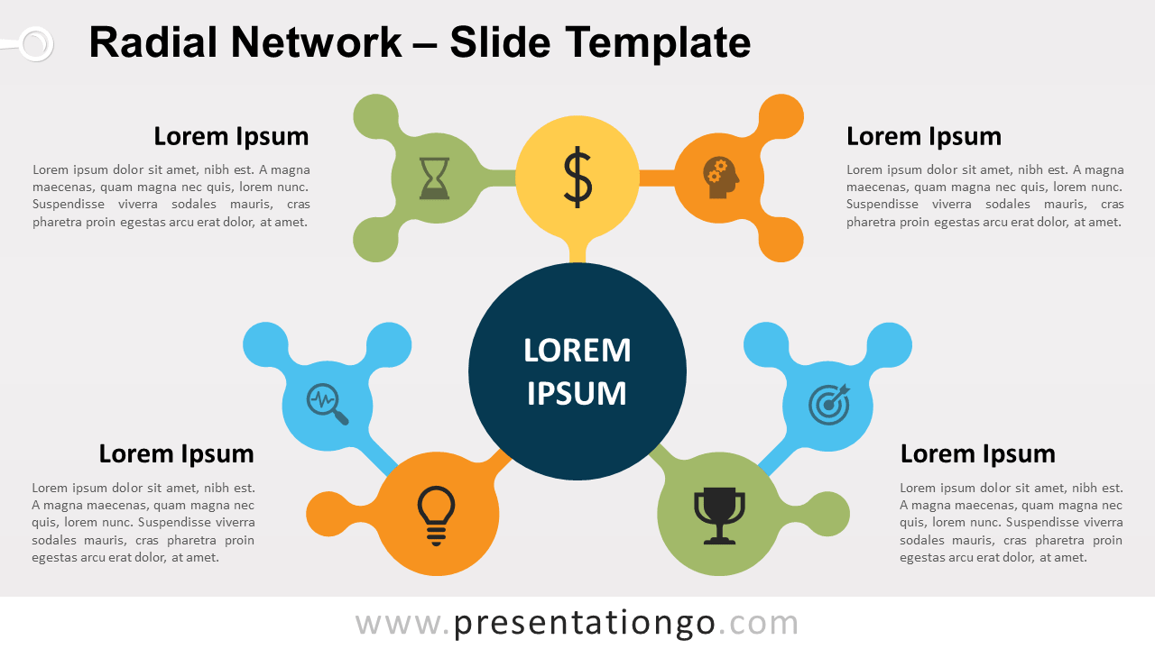 Free Radial Network for PowerPoint and Google Slides