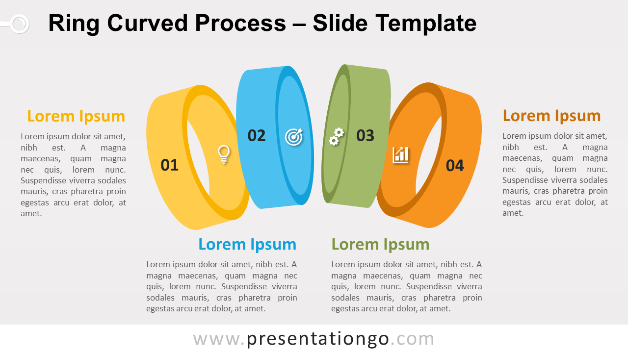 Free Ring Curved Process Infographic for PowerPoint and Google Slides