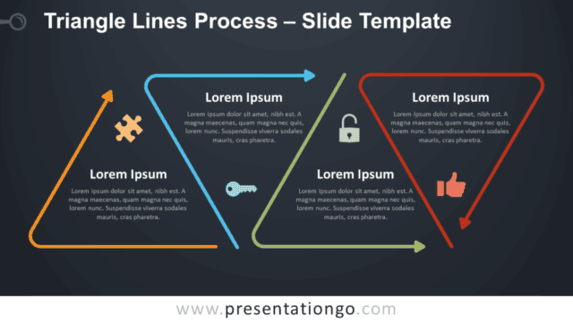 Free Triangle Lines Process Infographic for PowerPoint and Google Slides
