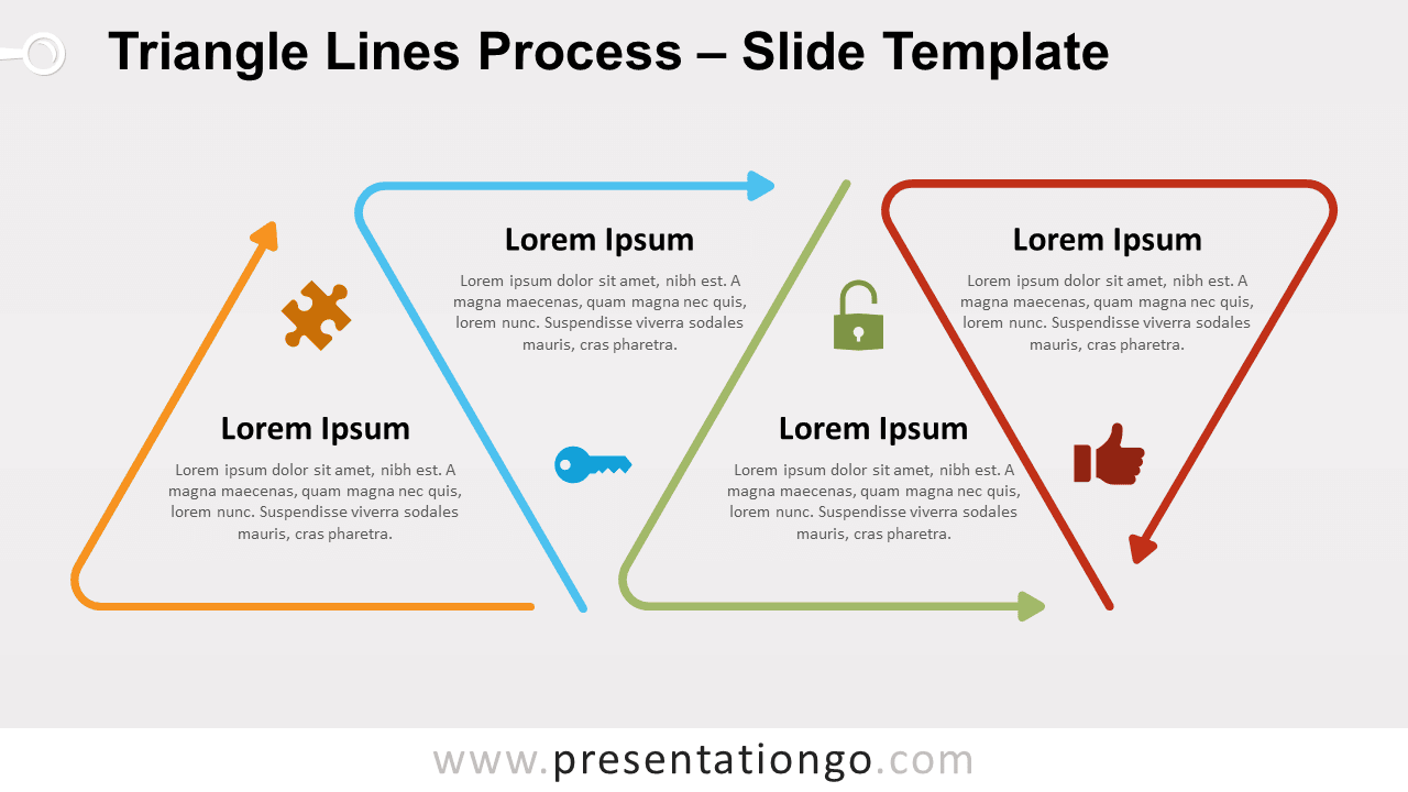Free Triangle Lines Process for PowerPoint and Google Slides