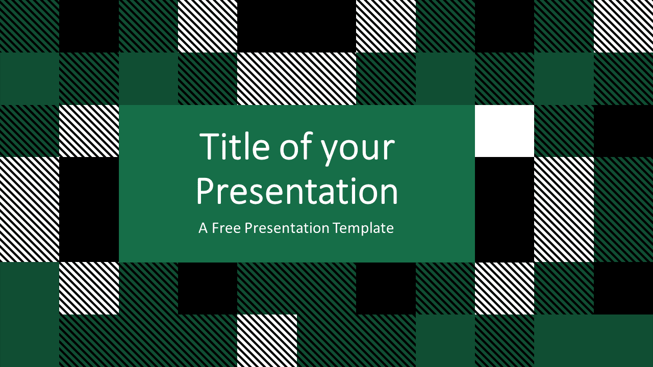 Free TARTAN Abstract Template for Google Slides - Cover