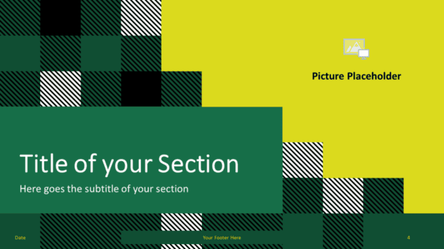 Free TARTAN Abstract Template for Google Slides - Title Section (variant 1)