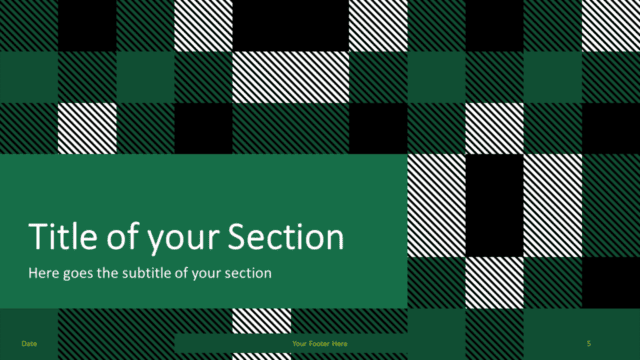 Free TARTAN Abstract Template for Google Slides - Title Section (variant 2)
