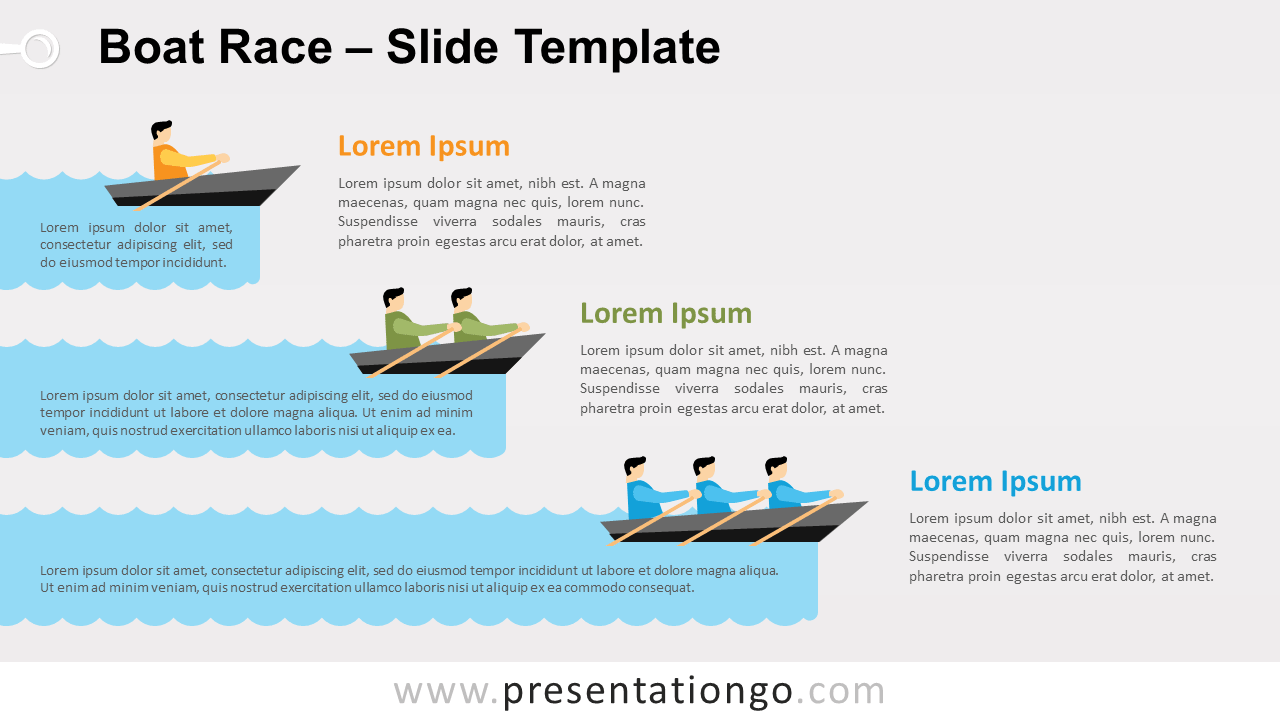 Free Boat Race for PowerPoint and Google Slides