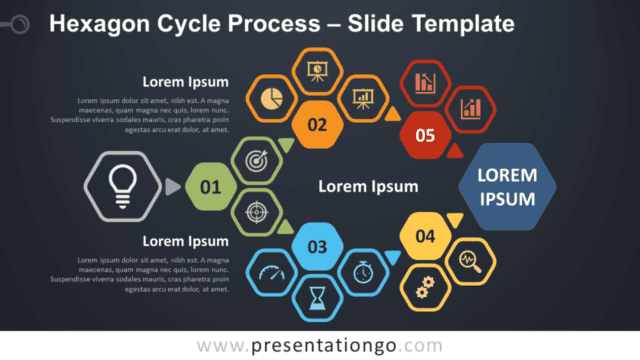 Hexagon Cycle Process Chart for PowerPoint and Google Slides Free Hexagon Cycle Process Chart for PowerPoint and Google Slides
