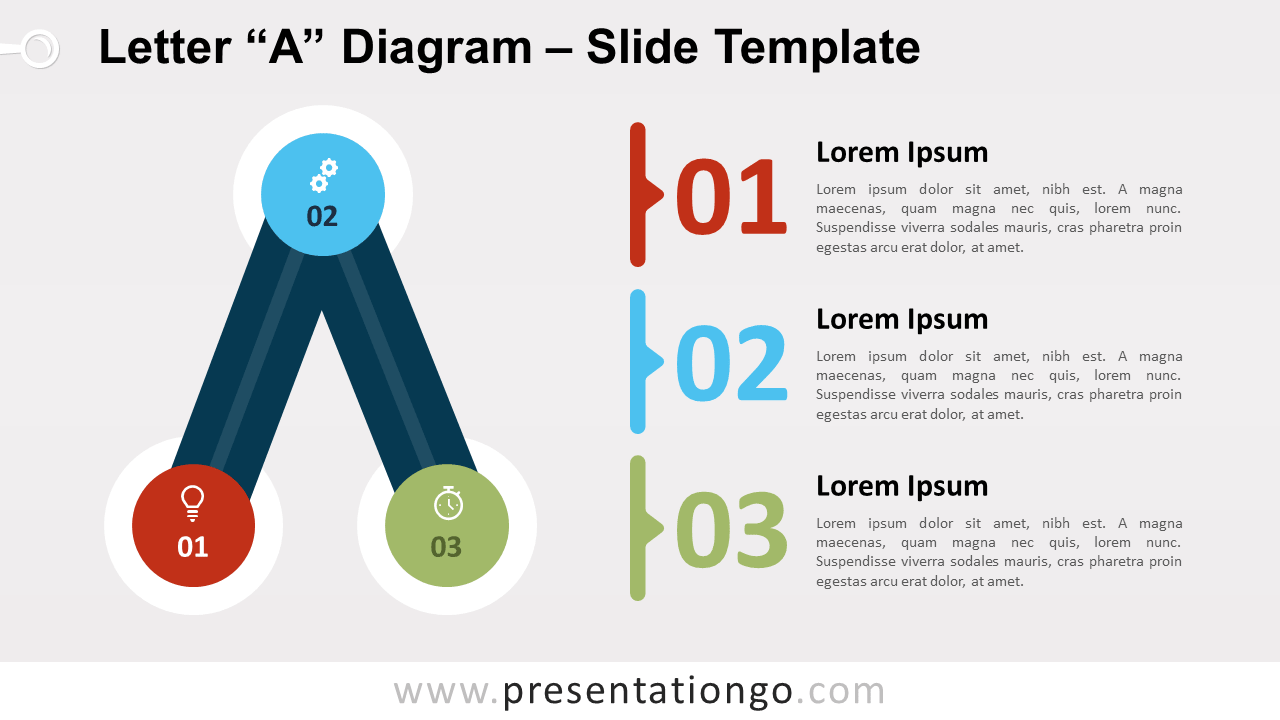 Free Letter A Diagram for PowerPoint and Google Slides