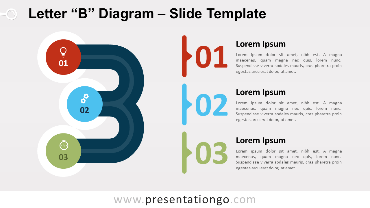 Free Letter B Diagram for PowerPoint and Google Slides
