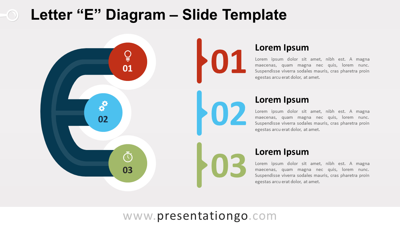 Free Letter E Diagram for PowerPoint and Google Slides