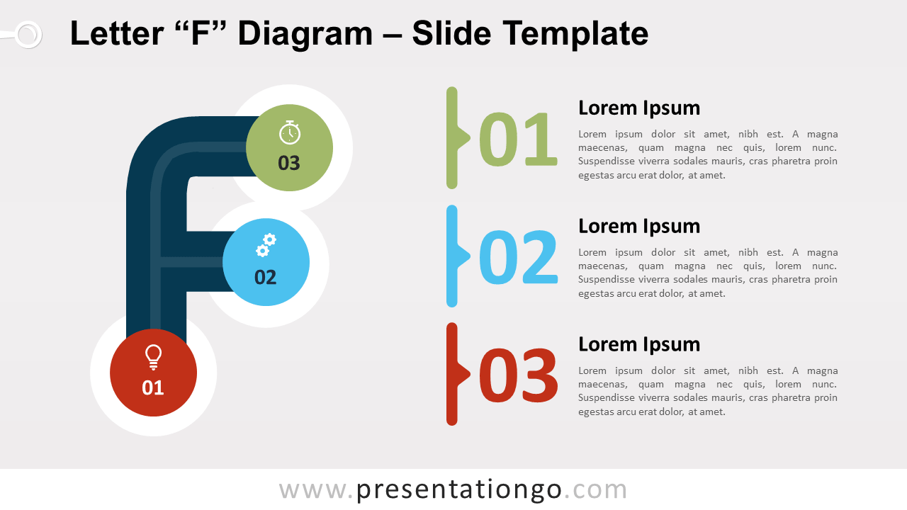 Free Letter F Diagram for PowerPoint and Google Slides