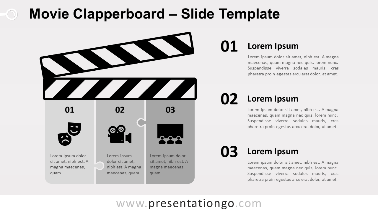 Free Movie Clapperboard for PowerPoint and Google Slides