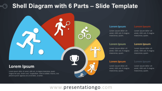 Shell Diagram with 6 Parts Infographics for PowerPoint and Google Slides Free Shell Diagram with 6 Parts Infographics for PowerPoint and Google Slides