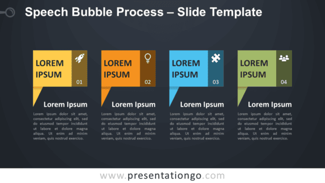 Free Speech Bubble Process Diagram for PowerPoint and Google Slides