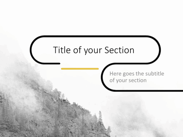 Free Foggy Forest Template for PowerPoint – Section Slide (Variant 1)