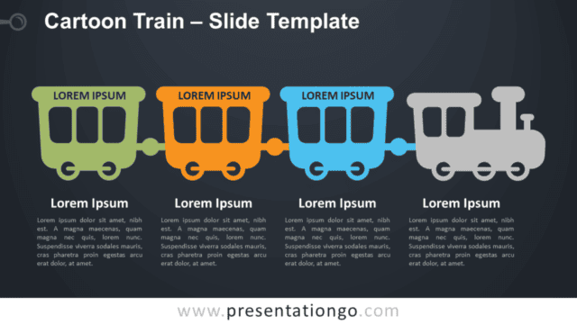 Free Cartoon Train Infographics for PowerPoint and Google Slides