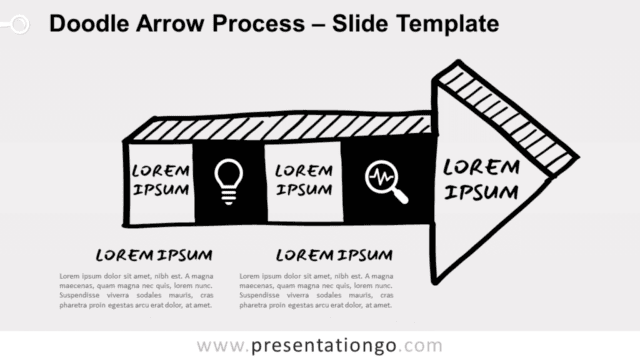 Doodle Arrow Process for PowerPoint and Google Slides Free Doodle Arrow Process for PowerPoint and Google Slides