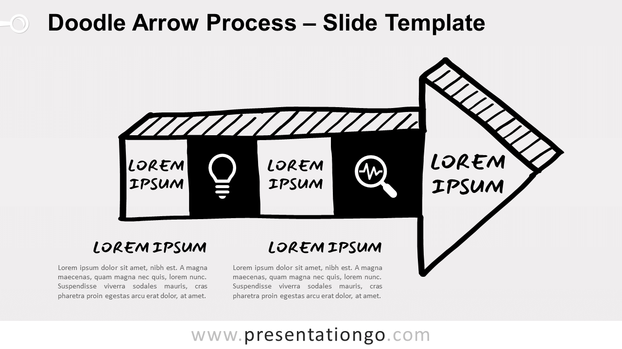 Free Doodle Arrow Process for PowerPoint and Google Slides