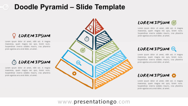 Free Doodle Pyramid Diagram for PowerPoint and Google Slides
