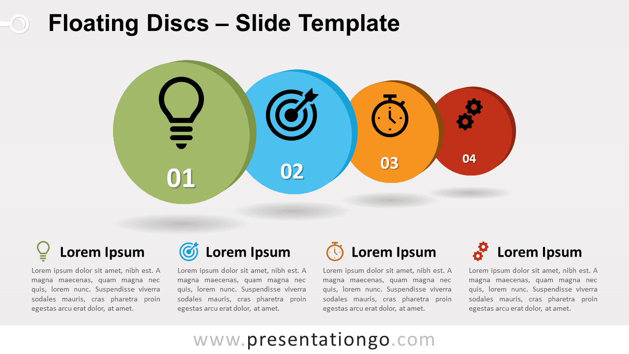 Free Floating Discs for PowerPoint and Google Slides