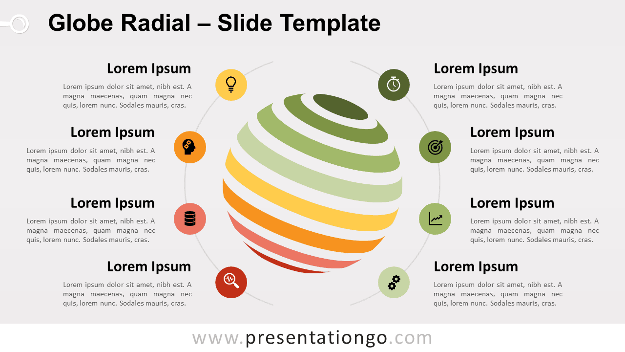 Free Globe Radial for PowerPoint and Google Slides