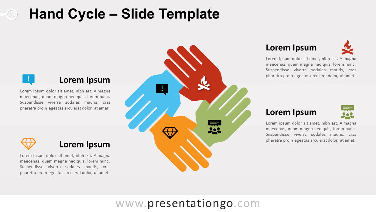 Free Hand Cycle for PowerPoint and Google Slides