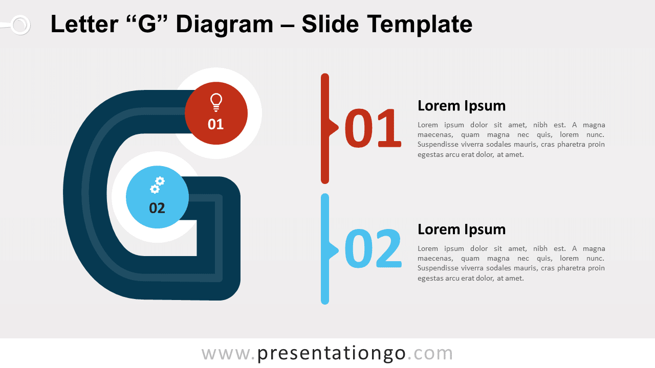 Free Letter G Diagram for PowerPoint and Google Slides