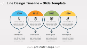 Free Line Design Timeline for PowerPoint and Google Slides